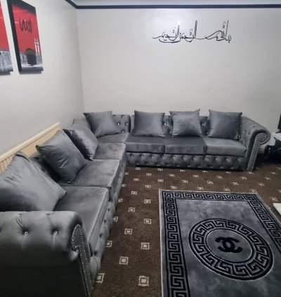 Grey Plush Velvet (Fire Resistance Fabric)